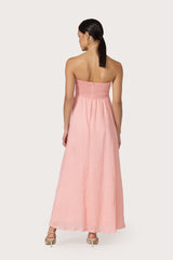 Alora Maxi Linen Dress in Rose