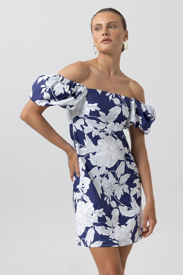 Gracie Poplin Dress in Rosa Floral