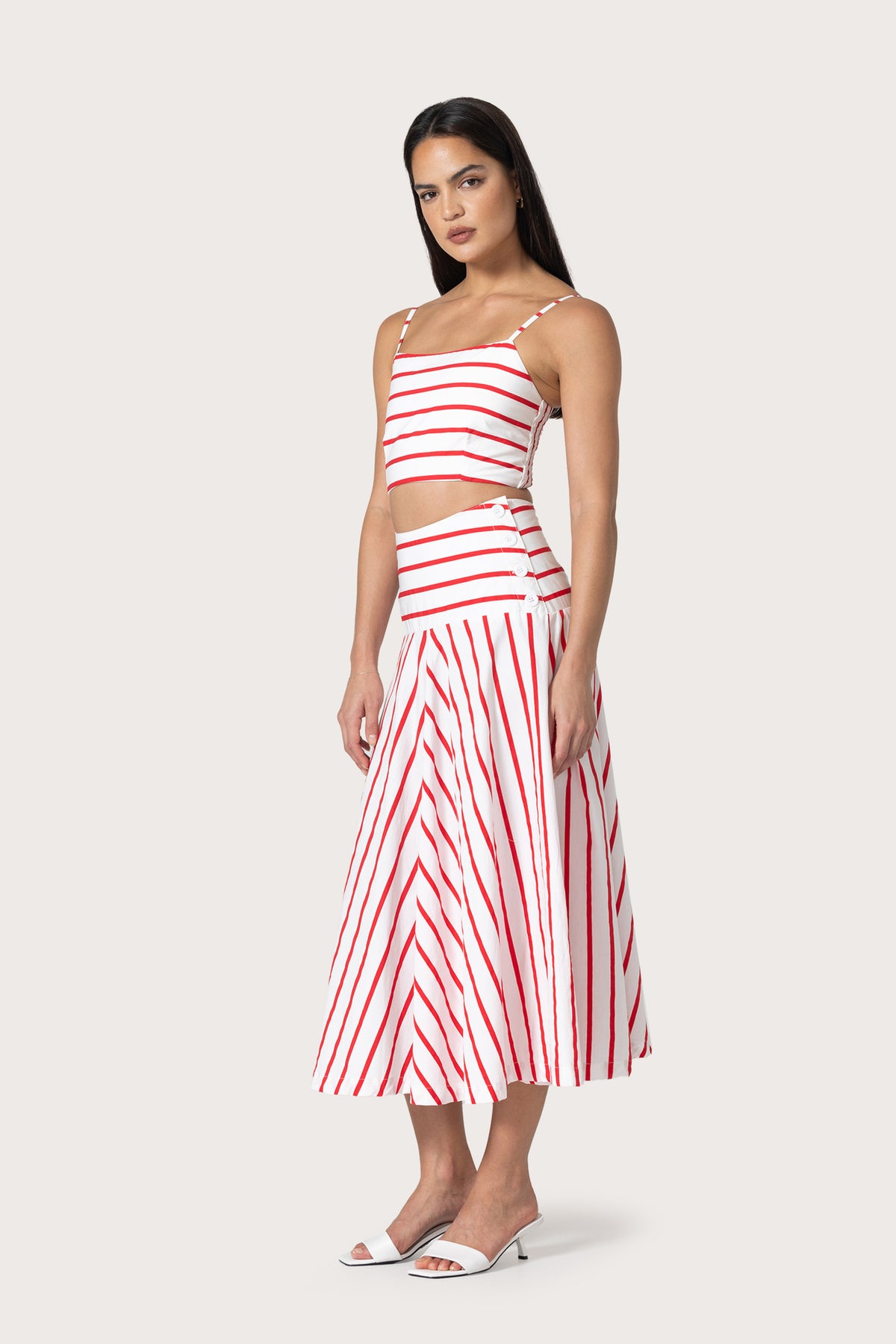 Kyla Skirt in Summer Stripe – Lusana