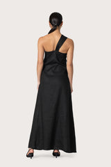 Sutton Linen Dress in Black