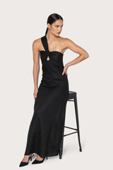 Sutton Linen Dress in Black