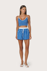Lila Poplin Bralette in Vacay Stripe