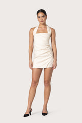 Ashley Linen Dress in Almond
