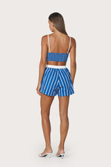 Lila Poplin Bralette in Vacay Stripe