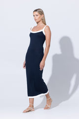 Christine Knitted Maxi Dress Navy