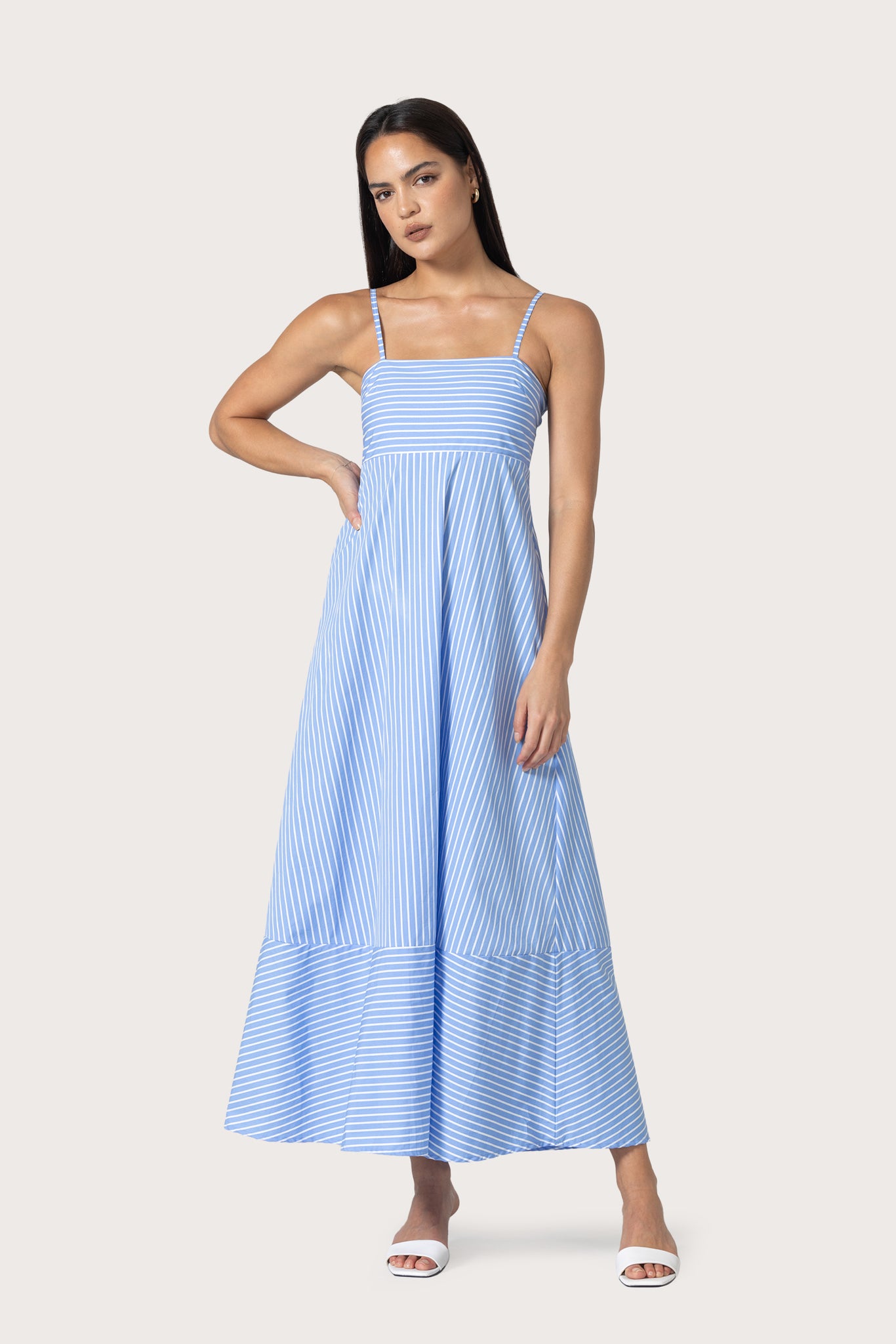 Tashi Maxi Dress in Coastal Stripe