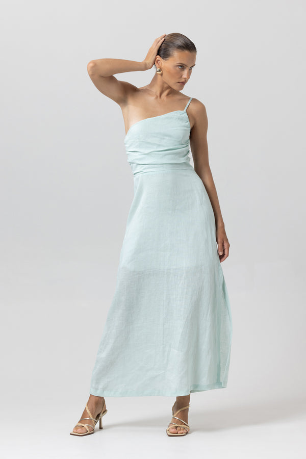 Poppy Linen Maxi Dress in Shimmer