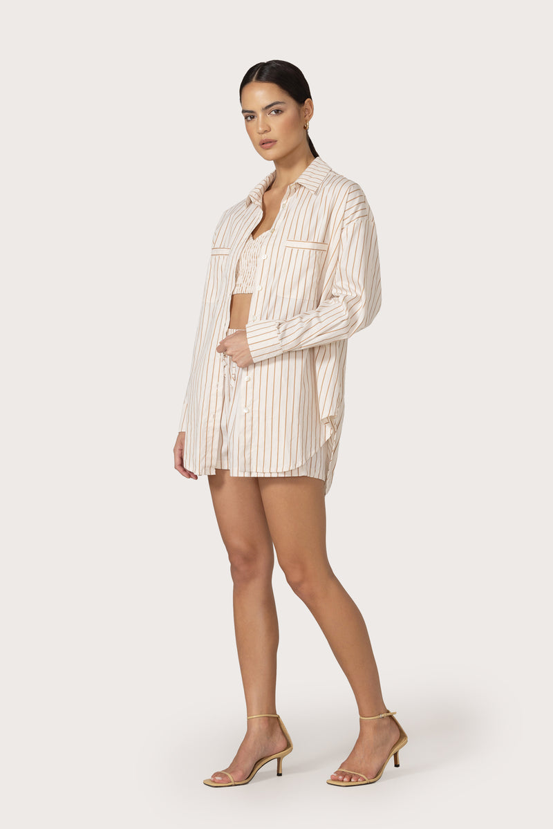 Sol Shirt in Neutral Stripe