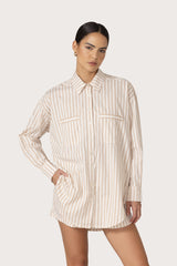 Sol Shirt in Neutral Stripe