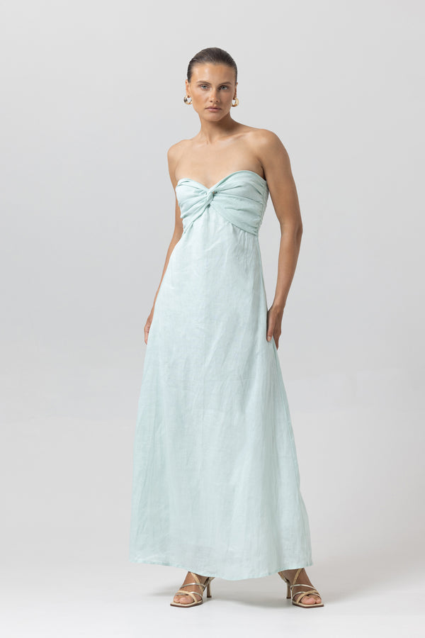 Melody Linen Maxi Dress in Shimmer