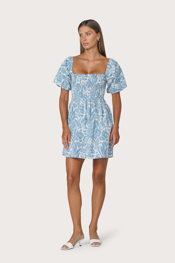 Maureen Poplin Dress in Botanical