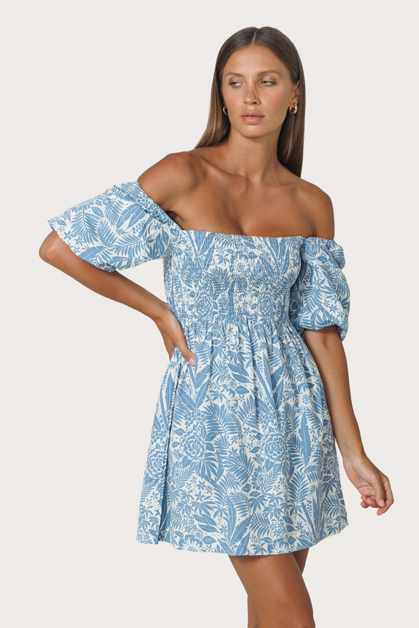 Maureen Poplin Dress in Botanical
