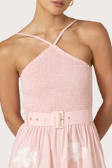 Arlen Maxi Dress in Orchid Stripe Embroidery