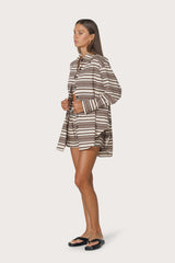 Sun Poplin Shirt in Beachmark Stripe