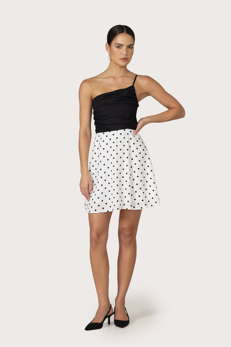 Poppy Linen Mini Dress in Margot Spot