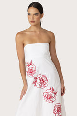 Timothy Poplin Maxi Dress in Cleo Embroidery