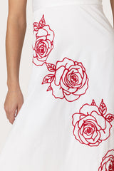 Timothy Poplin Maxi Dress in Cleo Embroidery