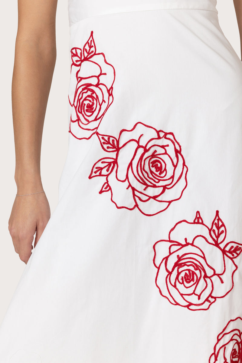 Timothy Poplin Maxi Dress in Cleo Embroidery