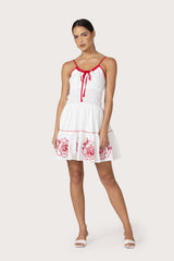 Rosa Poplin Mini Dress in Cleo Embroidery