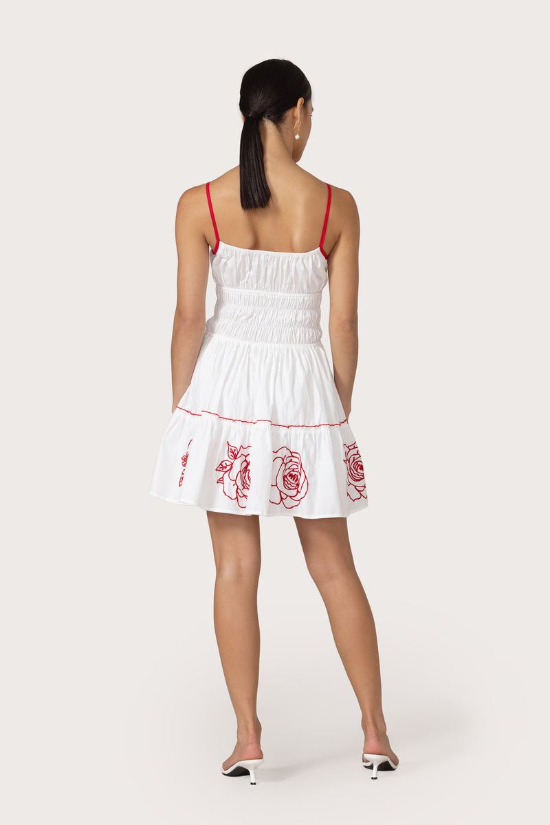 Rosa Poplin Mini Dress in Cleo Embroidery