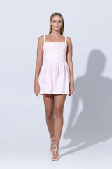 Jordin Poplin Mini Dress in Petal