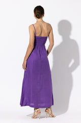 Poppy Maxi Dress in Violet Linen