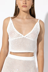 Morgan Knitted Bralette in Ivory