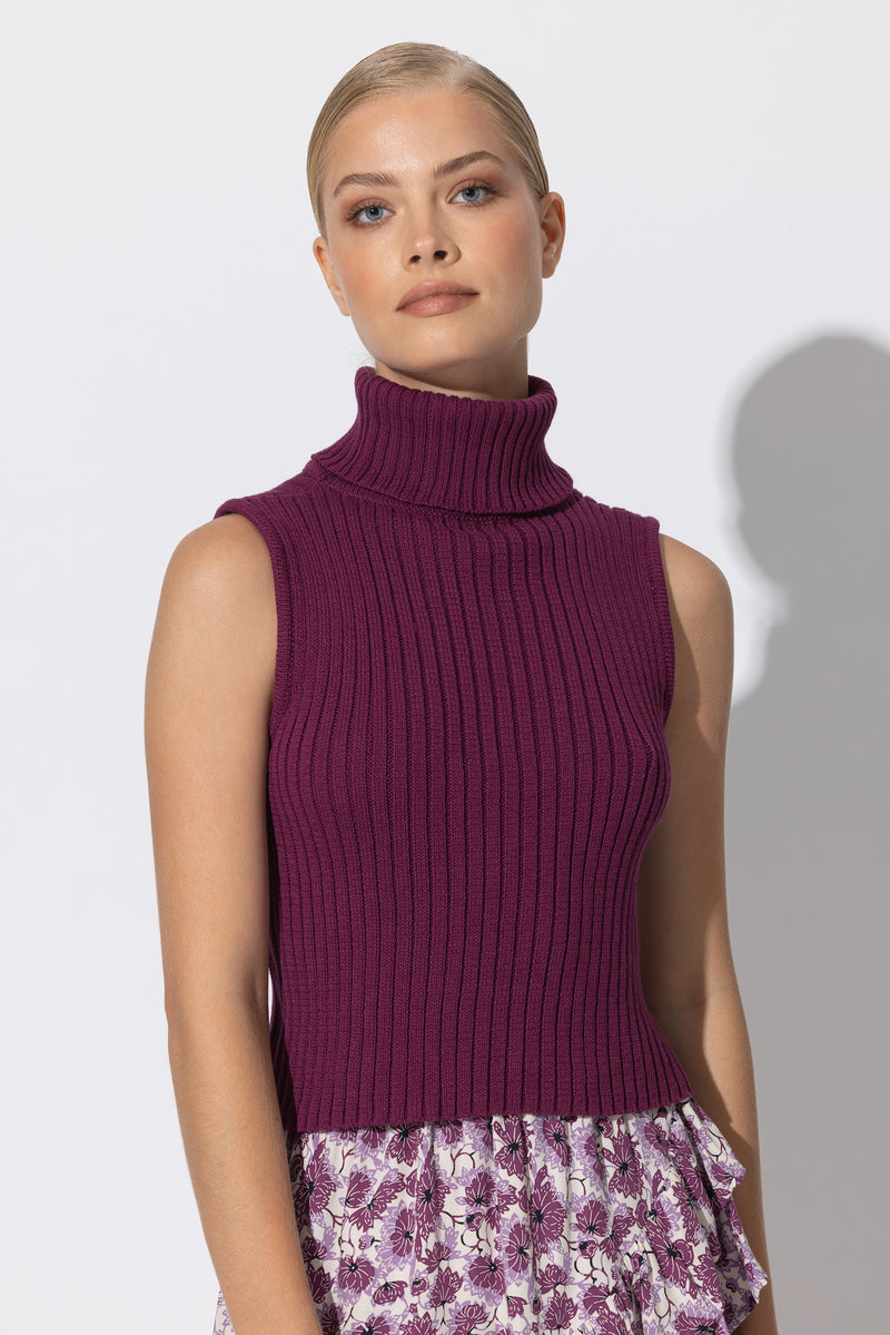 Thea Knitted Top Berry