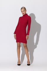 Trinity Knitted Dress in Claret