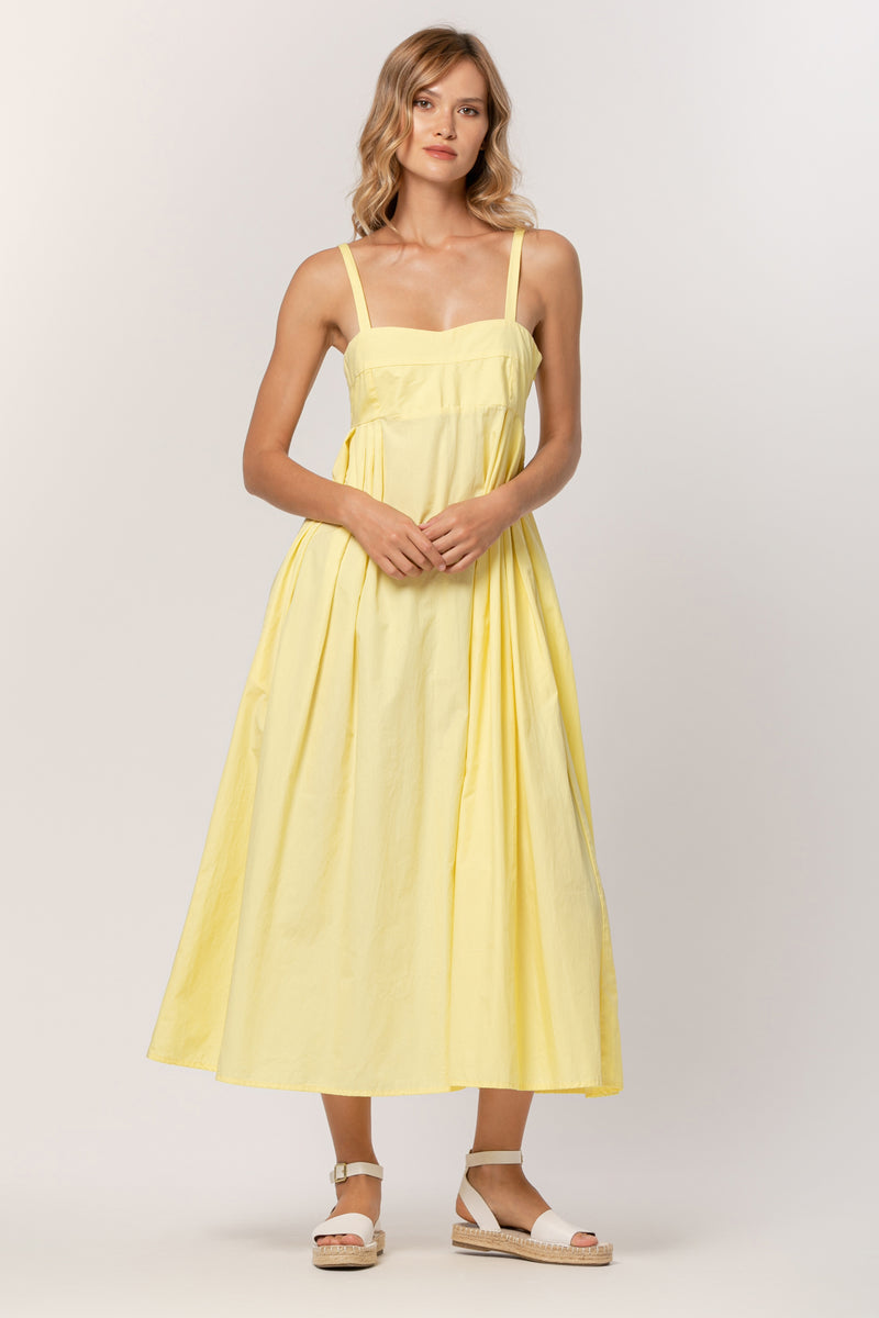 Empire Dress in Lemon