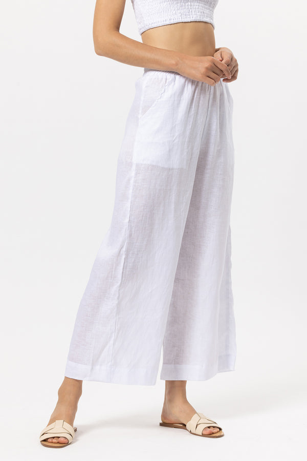 Cici Linen Pant in Optic